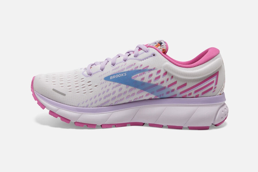 Brooks Ghost 13 Road Loopschoenen Dames - Wit/Roze/Blauw - 457036WQN